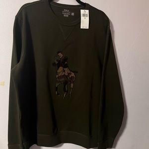 Olive Camo Big Pony Sweatshirt NWT